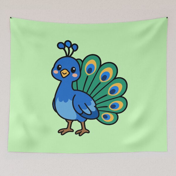 Item preview, Cute Cartoon Peacock designed and sold by WildlifeDoodle.