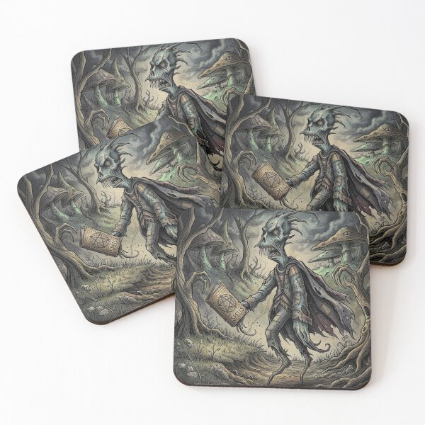Item preview, Otherworldly Wizard with his book of spells and sacrifice designed and sold by Vintage Designs +.