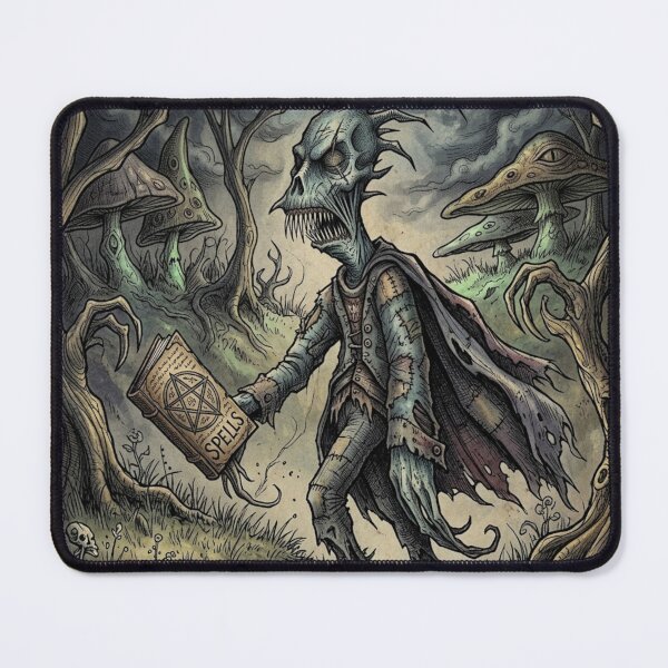 Item preview, Otherworldly Wizard with his book of spells and sacrifice designed and sold by Vintage Designs +.