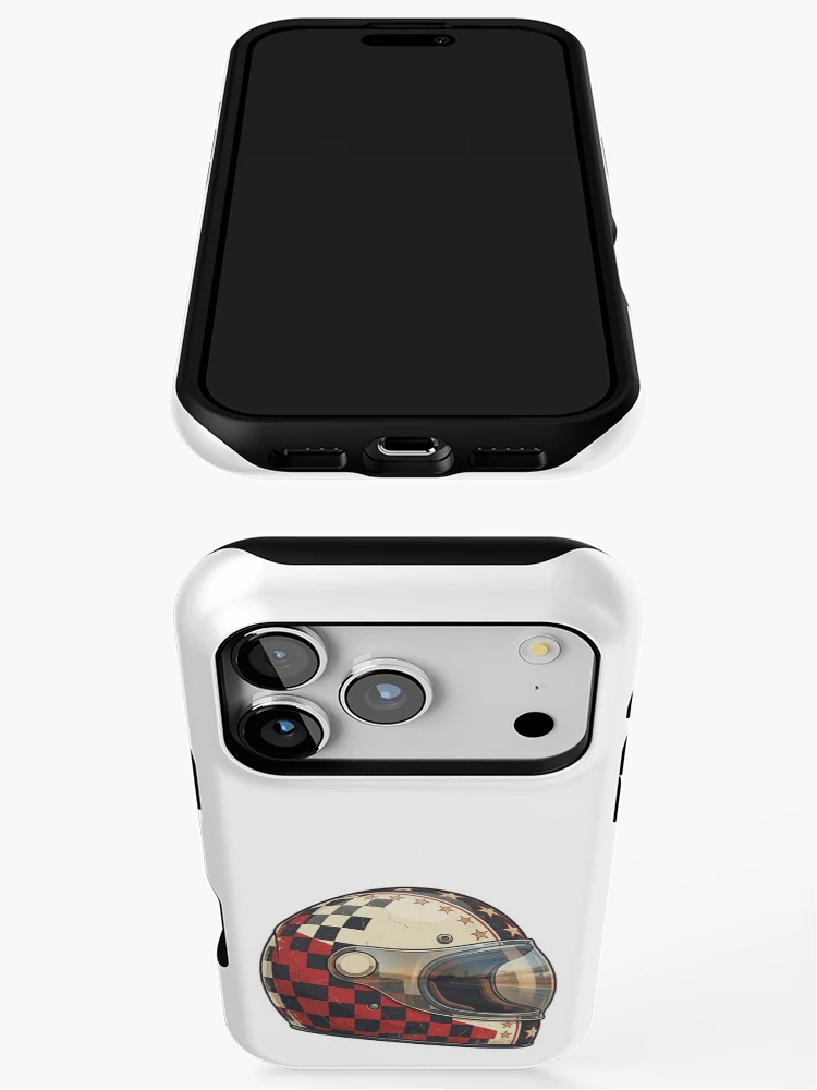 Thumbnail 3 of 4, iPhone Case, Retro Racing Helmet Sticker designed and sold by Stylestickers55.