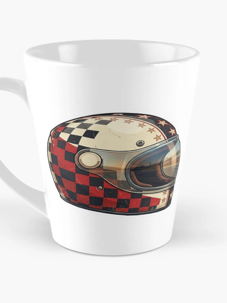 Thumbnail 3 of 4, Coffee Mug, Retro Racing Helmet Sticker designed and sold by Stylestickers55.