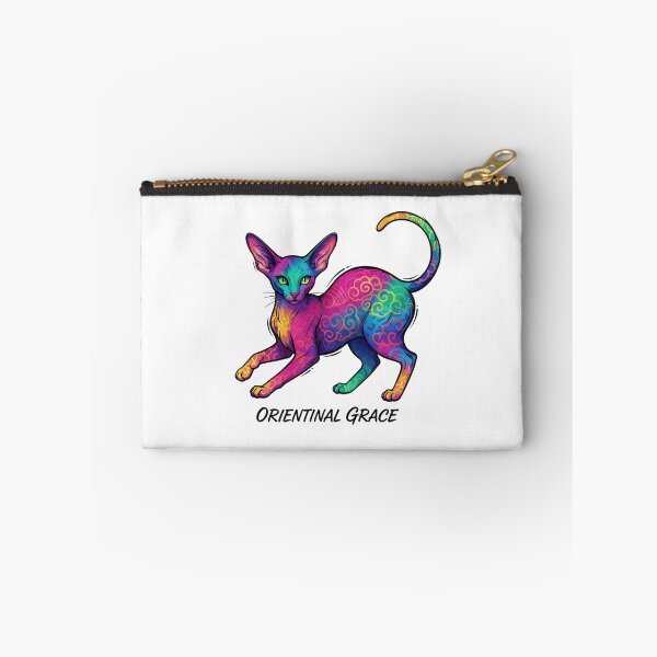 Item preview, Oriental Shorthair Cat - Psychedelic Rainbow Tribal Cat Art designed and sold by Lucid Dream Pixel.