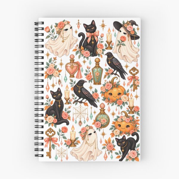 Item preview, Floral Witchy Ghost Halloween Collection designed and sold by Retro Arabica.