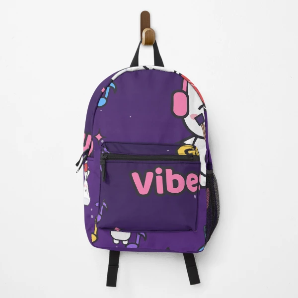 Good Vibes Only - Cute Music Lover Marshmallow Pip with Guitar — Backpack by BiMood
