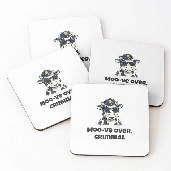 Item preview, Moo-ve Over, Criminal Funny Cow Police Design designed and sold by Wild Shades.