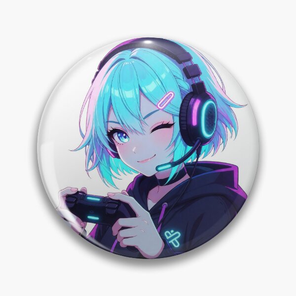Item preview, Anime Gamer Girl Neon Headset Controller Streetwear designed and sold by Neon Harmony.