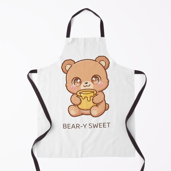 Item preview, Bibi the Caramel Bear Cub Hugging a Honey Pot — Bear-y Sweet, Kawaii Teddy Bear designed and sold by tomynator.