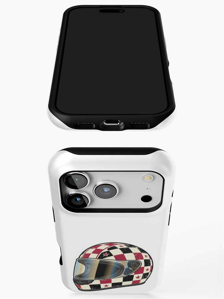 Thumbnail 3 of 4, iPhone Case, Retro Racing Helmet Sticker designed and sold by Stylestickers55.