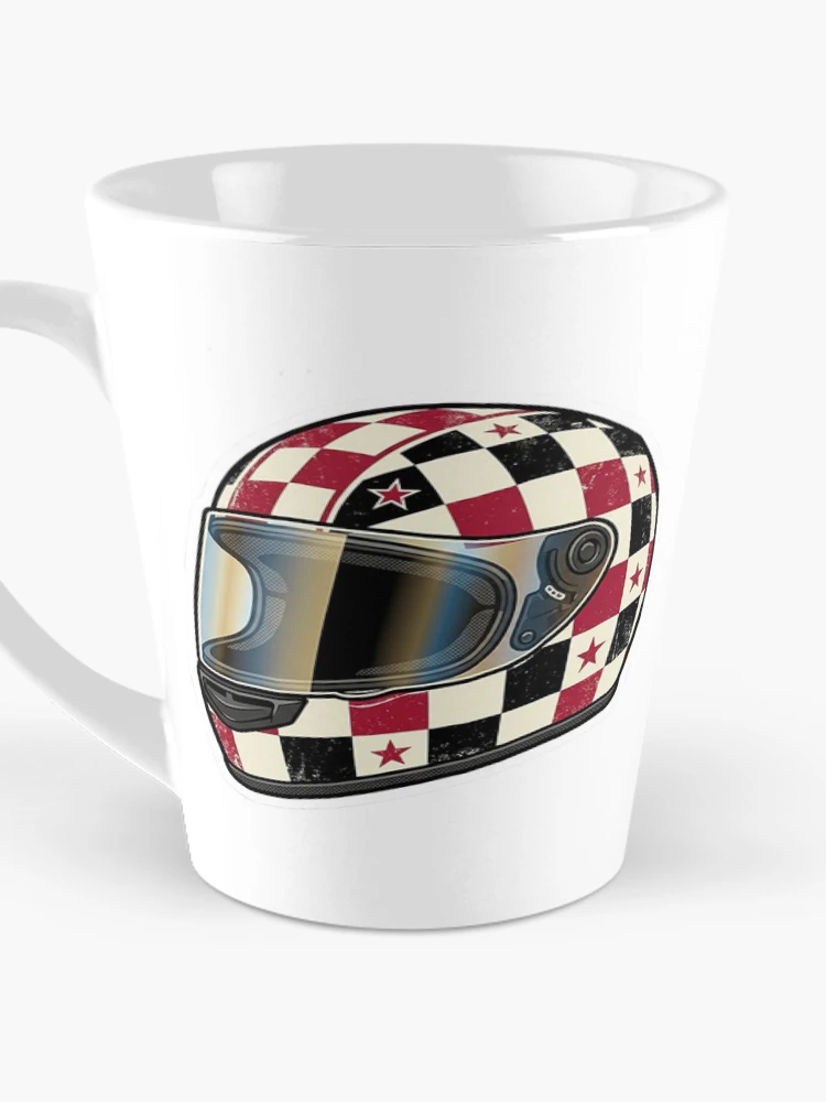 Thumbnail 3 of 4, Coffee Mug, Retro Racing Helmet Sticker designed and sold by Stylestickers55.