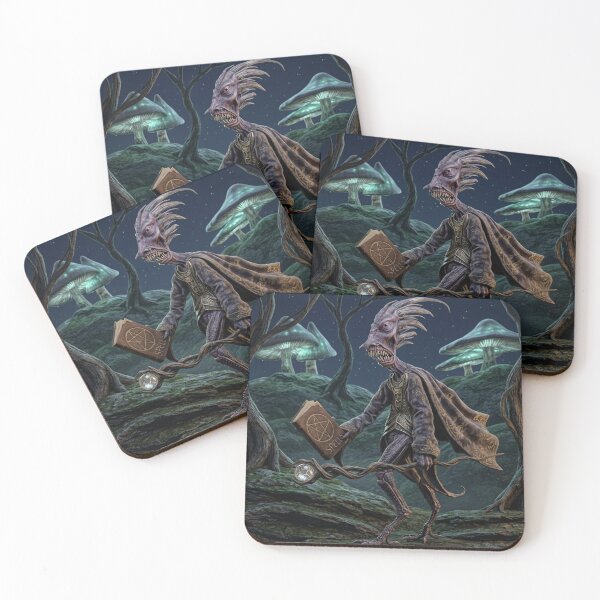 Item preview, Otherworldly Wizard with his book of spells and sacrifice designed and sold by Vintage Designs +.