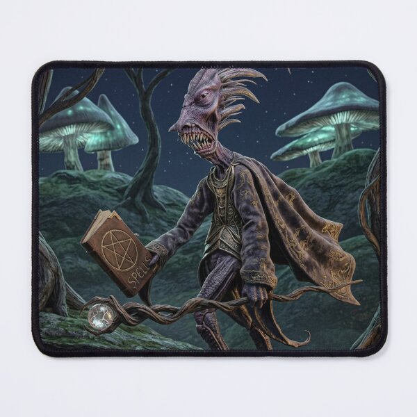 Item preview, Otherworldly Wizard with his book of spells and sacrifice designed and sold by Vintage Designs +.