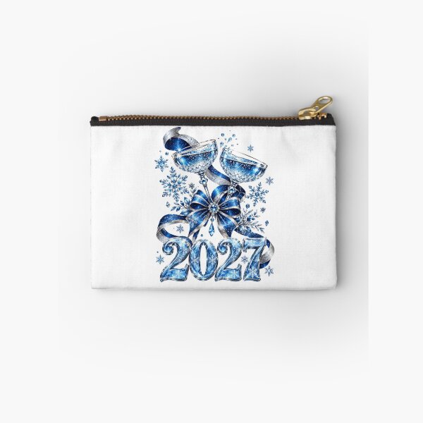 Item preview, Happy New Year 2027 Blue Silver Drink Festive Party Design designed and sold by FuzionRaptor.