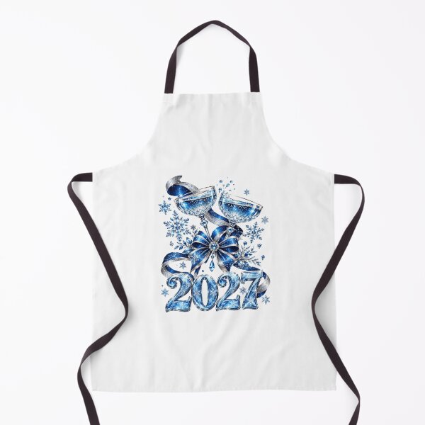 Item preview, Happy New Year 2027 Blue Silver Drink Festive Party Design designed and sold by FuzionRaptor.
