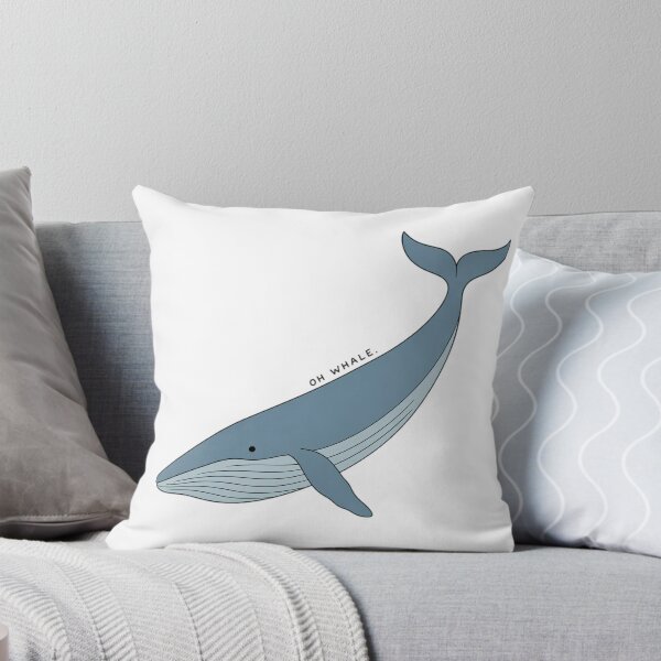 Item preview, Whale Pun Oh Whale Diving Blue Whale designed and sold by DariaDoodleArt.