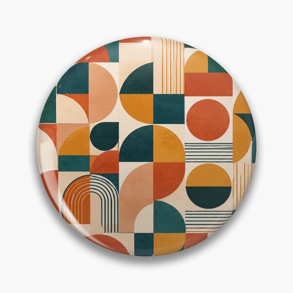 Item preview, Retro Bauhaus Geometric Pattern – Mid Century Modern Abstract designed and sold by Sania Wazir Studio.