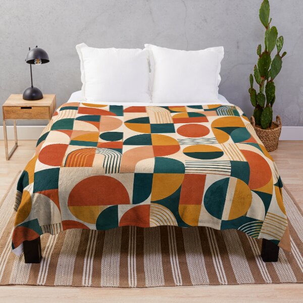 Item preview, Retro Bauhaus Geometric Pattern – Mid Century Modern Abstract designed and sold by Sania Wazir Studio.