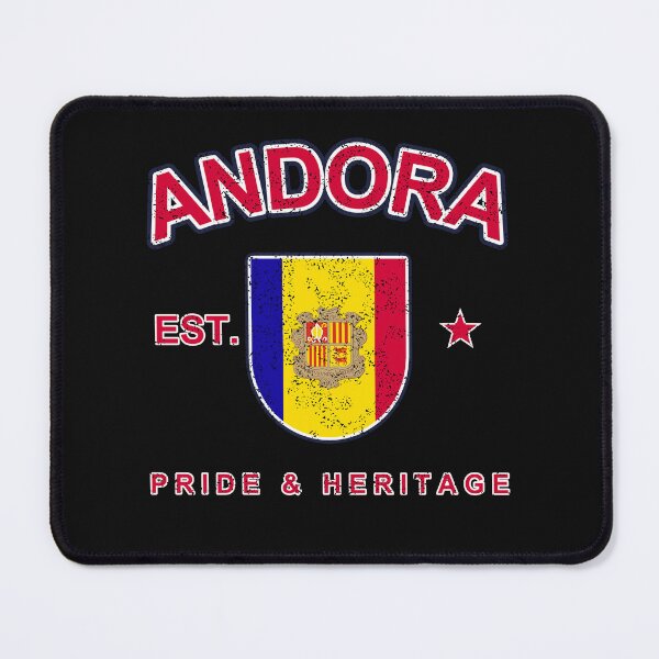 Item preview, Vintage Andorra Varsity Flag Shield – Retro Andorran Pride designed and sold by youngVl.