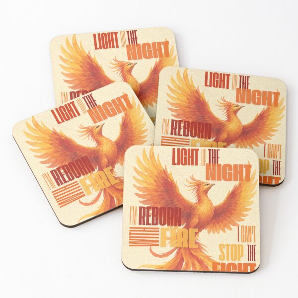 Item preview, Stray Kids Phoenix lyrics - light up the night, I'm reborn with fire, I can't stop the fight, living like a phoenix designed and sold by 0627june.