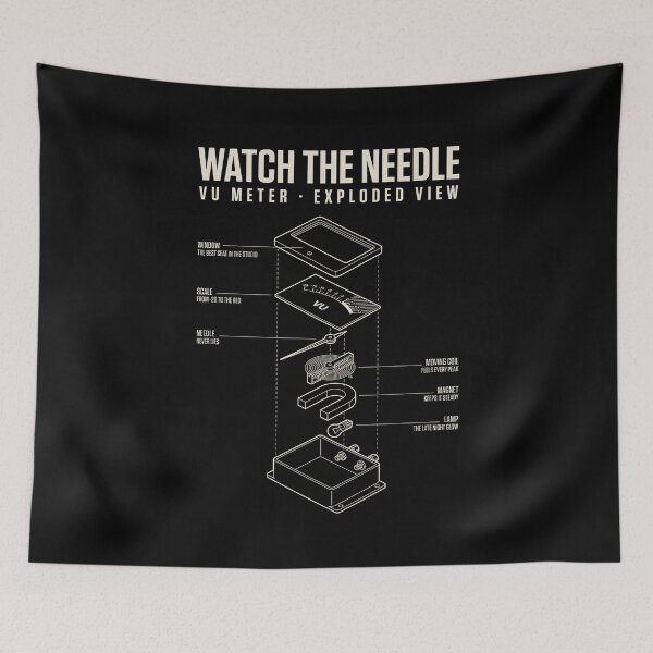 Item preview, VU Meter Exploded View Audio Engineer Technical Drawing designed and sold by nessismore.