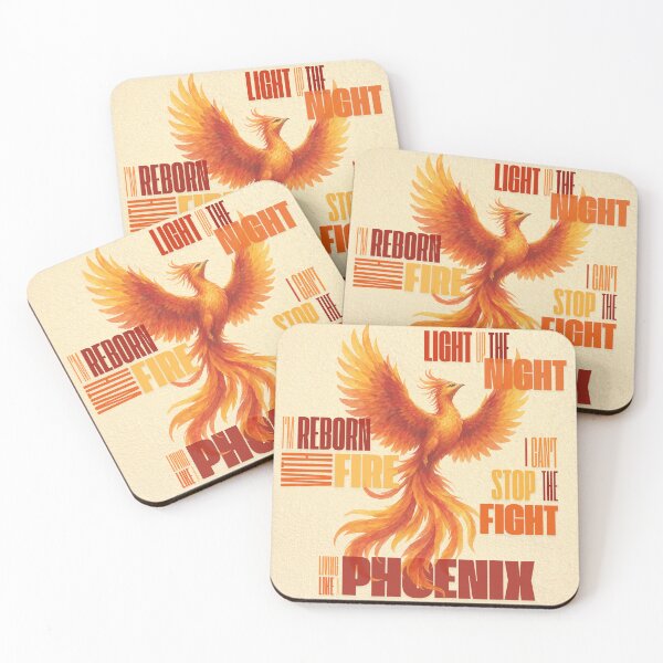 Item preview, Stray Kids Phoenix lyrics - light up the night, I'm reborn with fire, I can't stop the fight, living like a phoenix designed and sold by 0627june.