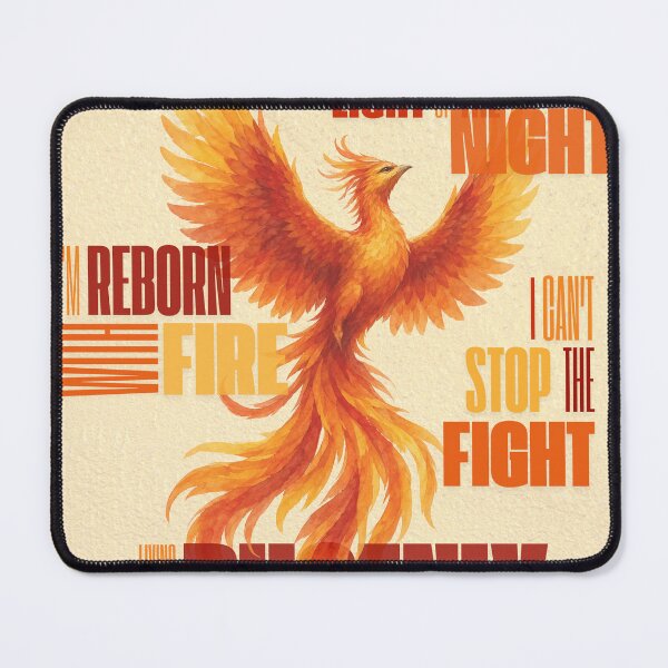 Item preview, Stray Kids Phoenix lyrics - light up the night, I'm reborn with fire, I can't stop the fight, living like a phoenix designed and sold by 0627june.