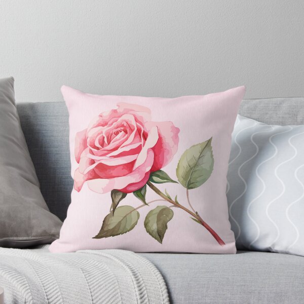 Item preview, Romantic Vintage Pink Rose Stem - Aesthetic Botanical Wall Art designed and sold by FKA1Design.