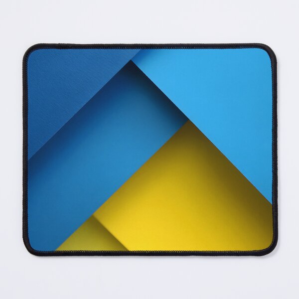 Item preview, Overlapping blue and yellow planes create a geometric design with a sense of depth and texture designed and sold by homydesign.