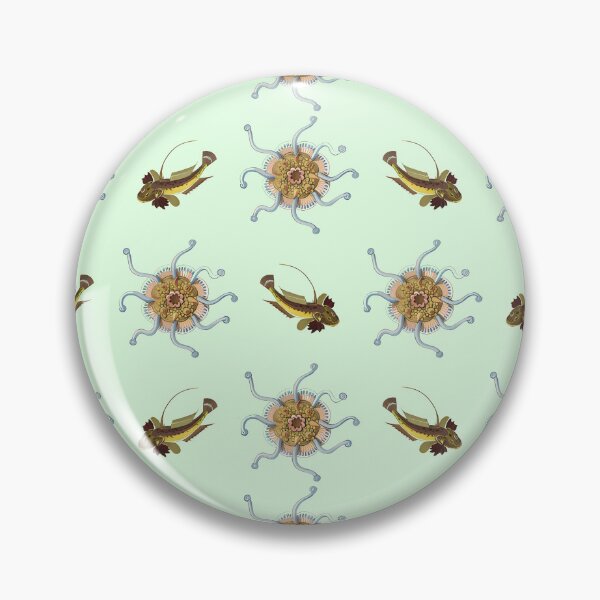 Item preview, Pastel Blue Marine Botanical Geometric Pattern designed and sold by efritadesign.