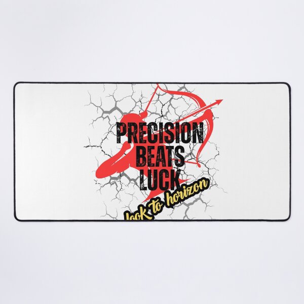 Item preview, Precision Beats Luck -Look To Horizon Red Bow and Arrow Motivation designed and sold by PositiveEcho.