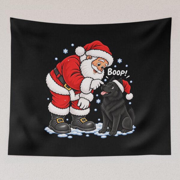 Item preview, Funny Schipperke Dog Santa Boop Merry Chirstmas Mom Dad designed and sold by rafaeltto.