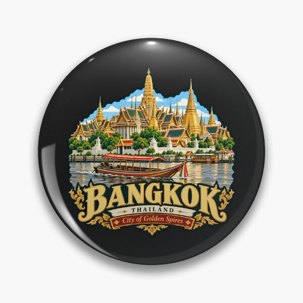 Item preview, Bangkok Thailand Golden Temple River Boat designed and sold by JasonStars123.