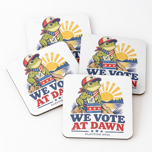Item preview, We Vote At Dawn Election 2026 Patriotic American Flag Frog designed and sold by Brasovbit.