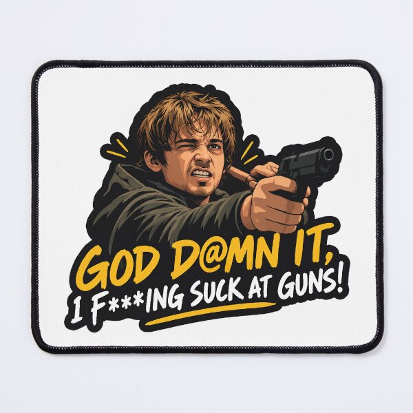 Item preview, God Damn It, I Fucking Suck At Guns designed and sold by Oh Hey! Studios.