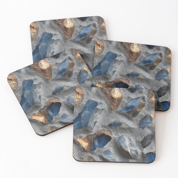 Item preview, Embedded Blue Flint Stones in Concrete Mortar designed and sold by Piotrek0001.