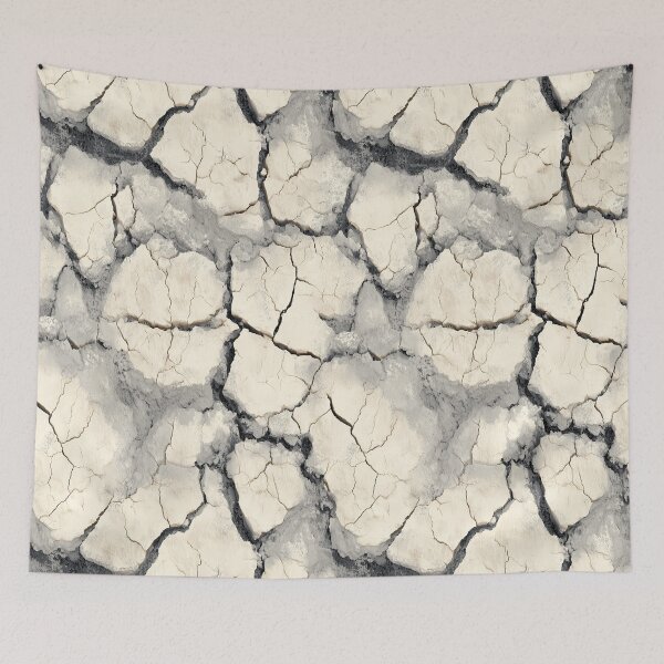 Item preview, Deeply Cracked White Plaster Surface Texture designed and sold by Piotrek0001.