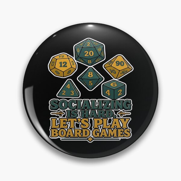 Item preview, Socializing Is Hard Lets Play Board Games Funny Dice designed and sold by PozivoPlus.