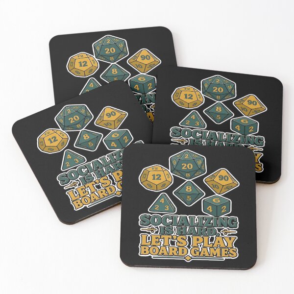 Item preview, Socializing Is Hard Lets Play Board Games Funny Dice designed and sold by PozivoPlus.