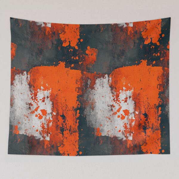 Item preview, Peeling Orange Paint on Dark Industrial Metal designed and sold by Piotrek0001.