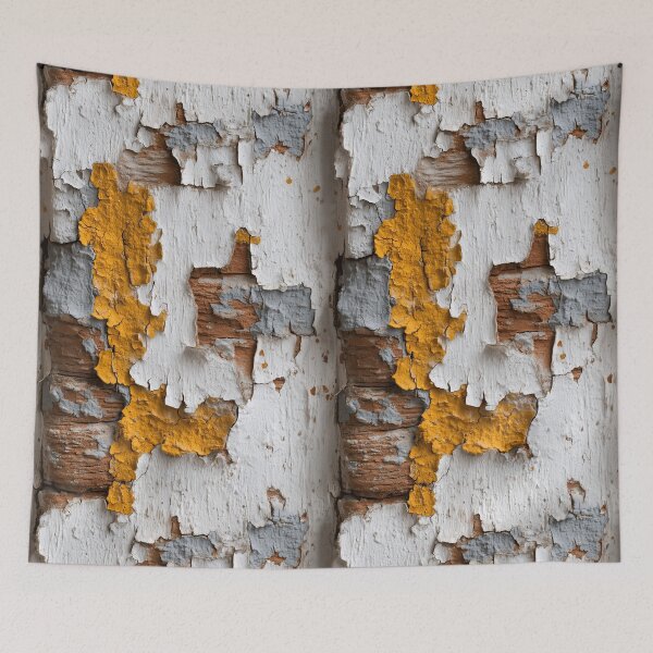 Item preview, Chipped Yellow Paint on Weathered Wood Planks designed and sold by Piotrek0001.