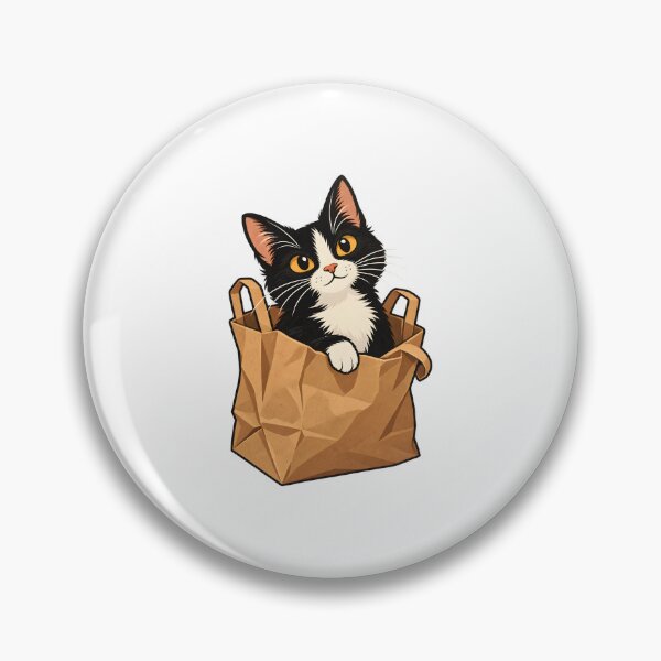 Item preview, Tuxedo Cat Paper Bag Hideout designed and sold by Philippa Shop.