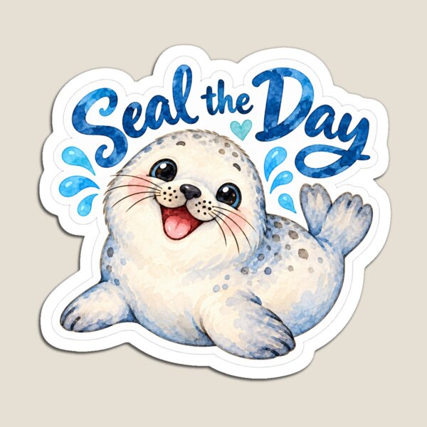 Item preview, Seal the Day Cute Baby Seal Sticker designed and sold by KMGalleria.