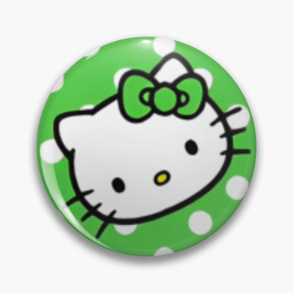Item preview, Cute Green Hello Kitty Polka Dot Pattern designed and sold by iloveyourcupid.
