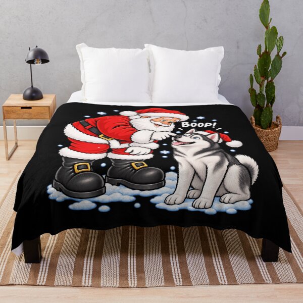 Item preview, Funny Siberian Husky Dog Santa Boop Merry Chirstmas Mom Dad designed and sold by rafaeltto.