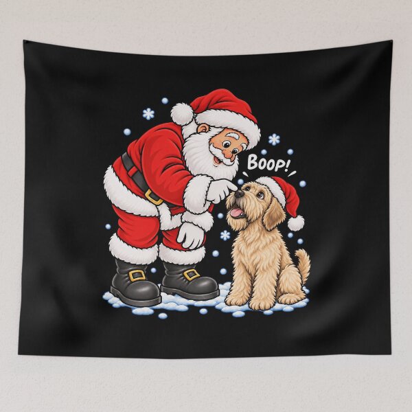 Item preview, Funny Soft Coated Wheaten Terrier Dog Santa Boop Merry Chirstmas Mom Dad designed and sold by rafaeltto.
