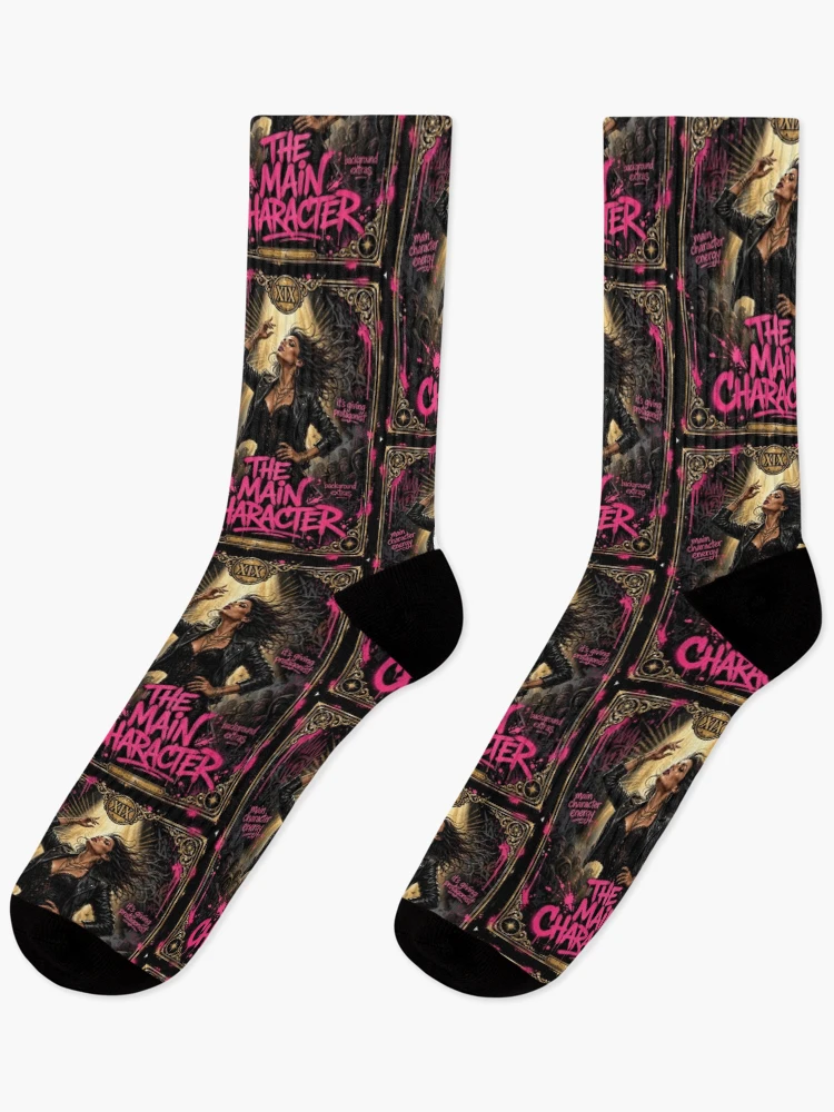 Thumbnail 1 of 5, Socks, Main Character Energy designed and sold by RantingandRaven.