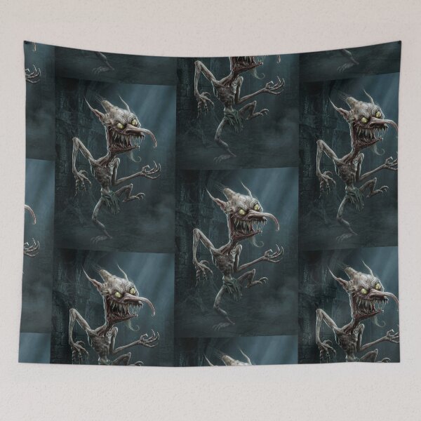 Item preview, Creepy evil dancing Goblin illustration designed and sold by Vintage Designs +.