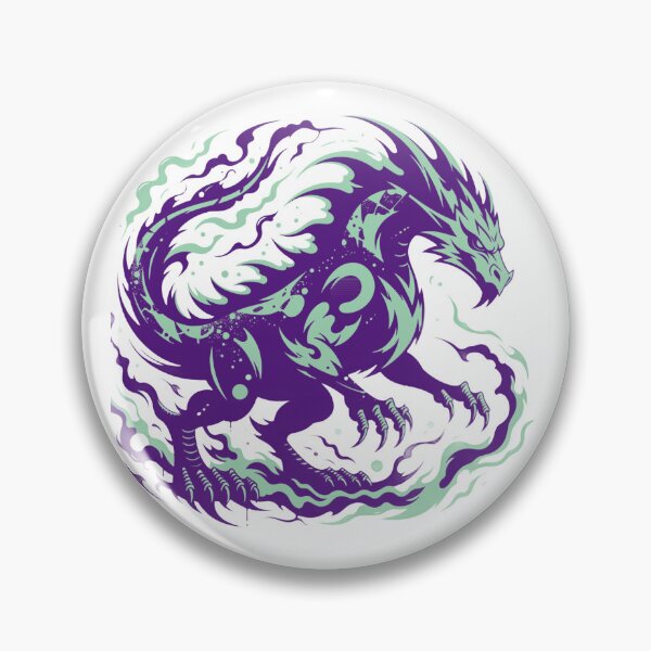 Item preview, Mystic Purple Dragon – Mint Green Fantasy Dragon Art designed and sold by Mousy17.