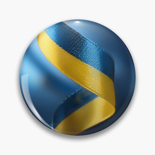 Item preview, A twisted blue and yellow ribbon spirals against a blurred background, creating a dynamic and textured composition designed and sold by homydesign.
