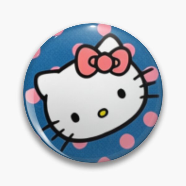 Item preview, Cute Denim Blue and Salmon Pink Hello Kitty Polka Dot Pattern designed and sold by iloveyourcupid.