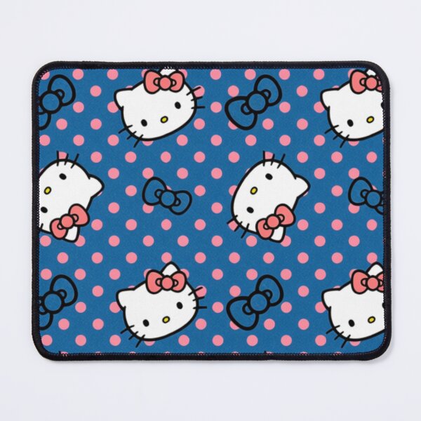Item preview, Cute Denim Blue and Salmon Pink Hello Kitty Polka Dot Pattern designed and sold by iloveyourcupid.